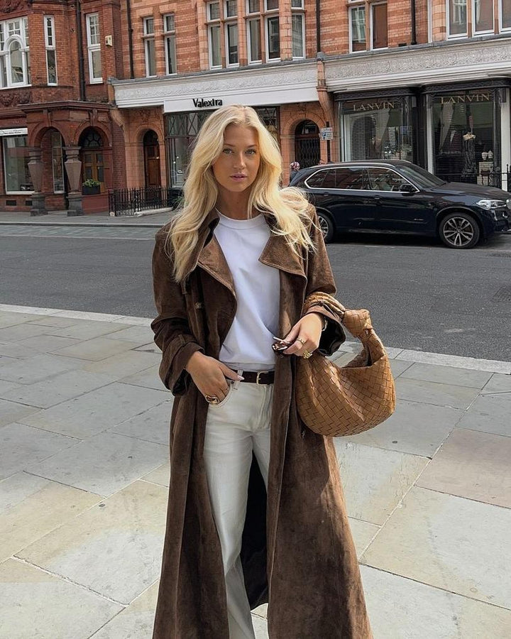 Trench-coat en daim Elena – Vêtements d'extérieur élégants et intemporels pour femmes