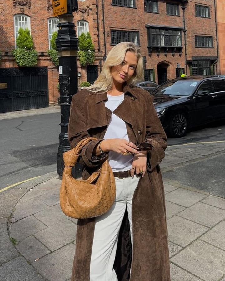 Trench-coat en daim Elena – Vêtements d'extérieur élégants et intemporels pour femmes