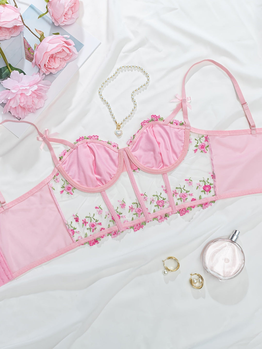 Aurelle Sheer Mesh Adjustable Bralette for Everyday Elegance