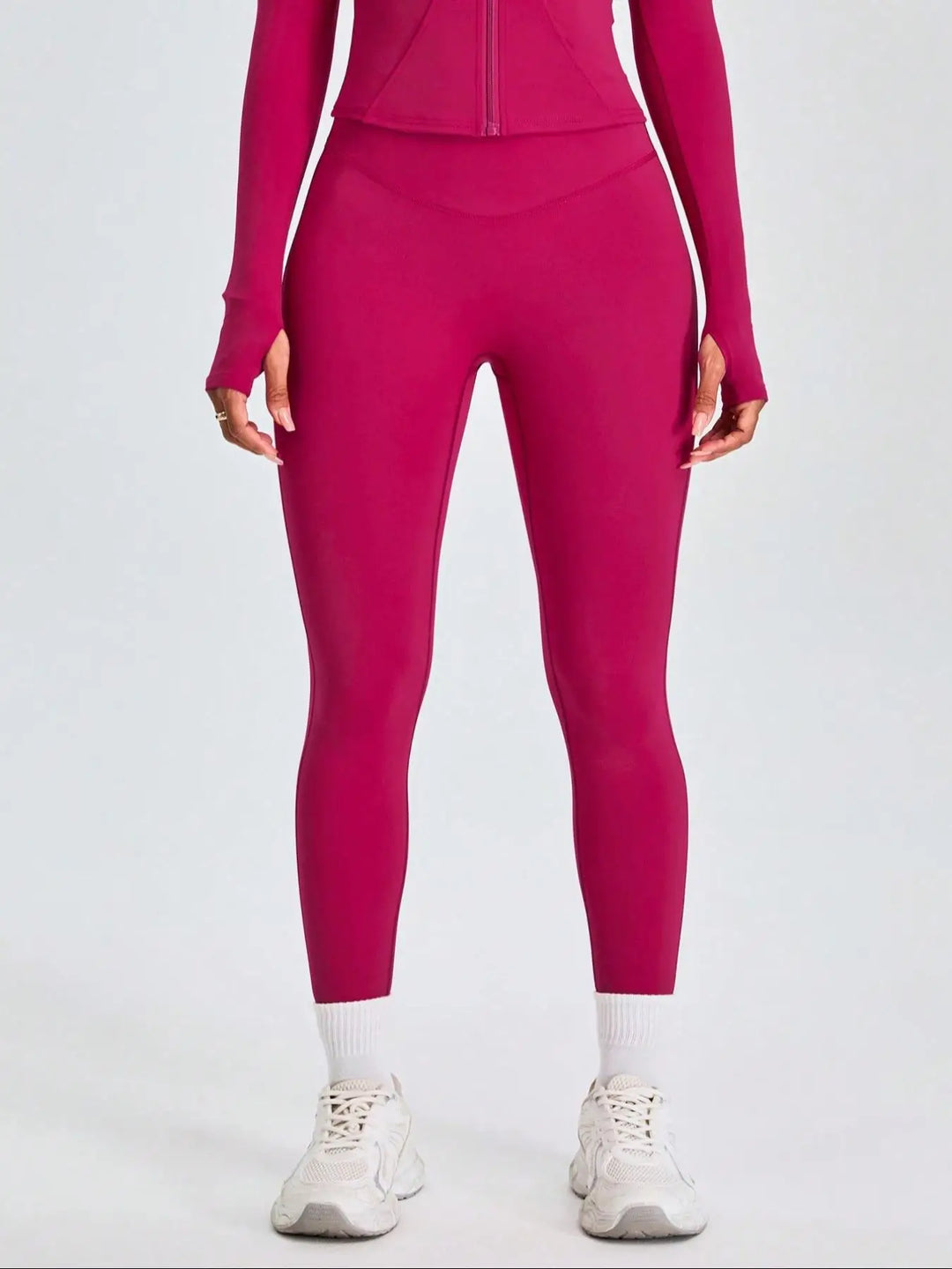 Ensemble Pilates Femme Respirant Deux‑Pièces Rouge Noir Khaki