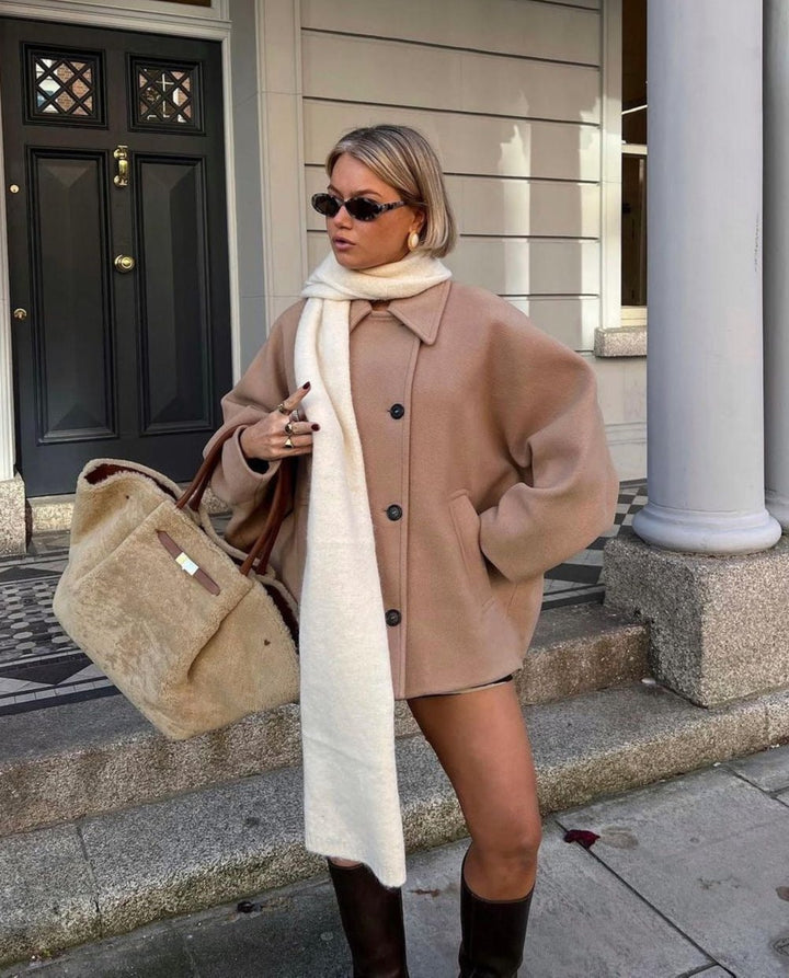 Manteau en laine surdimensionné Sofia – Un vêtement d'extérieur confortable et chic pour femme