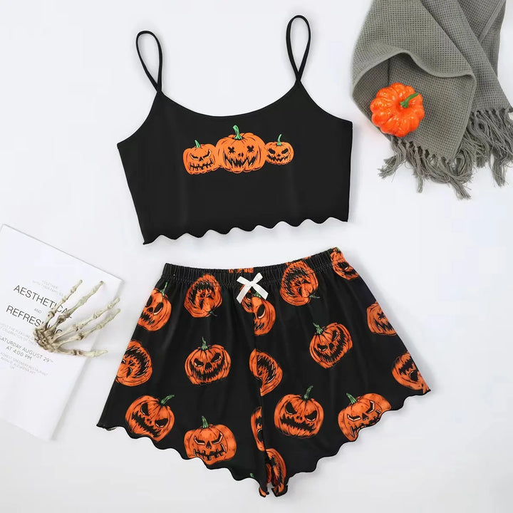 Pyjama imprimé Halloween – Des vêtements de nuit douillets et festifs pour la saison des fantômes