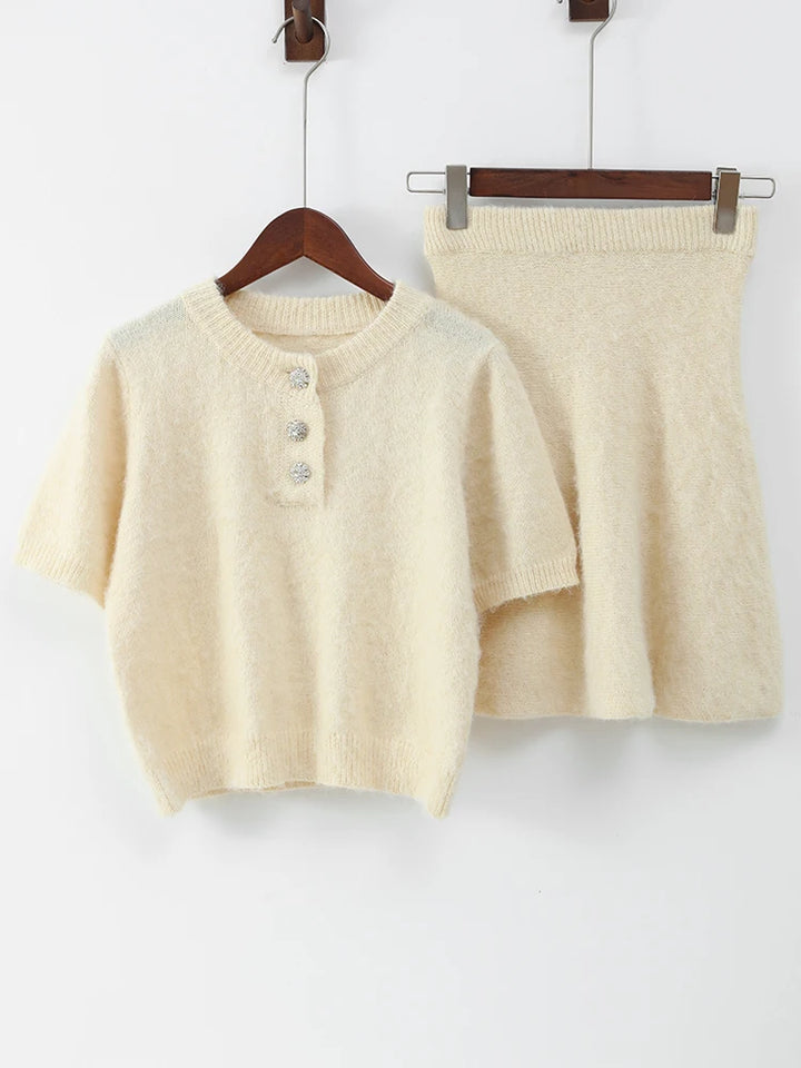 Ensemble élégant Chana – Tenue élégante assortie haut et jupe 