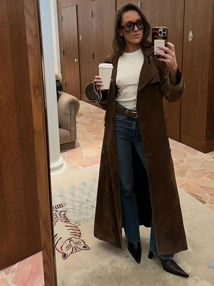 Manteau vegan longue pour femme – Luxe et durable