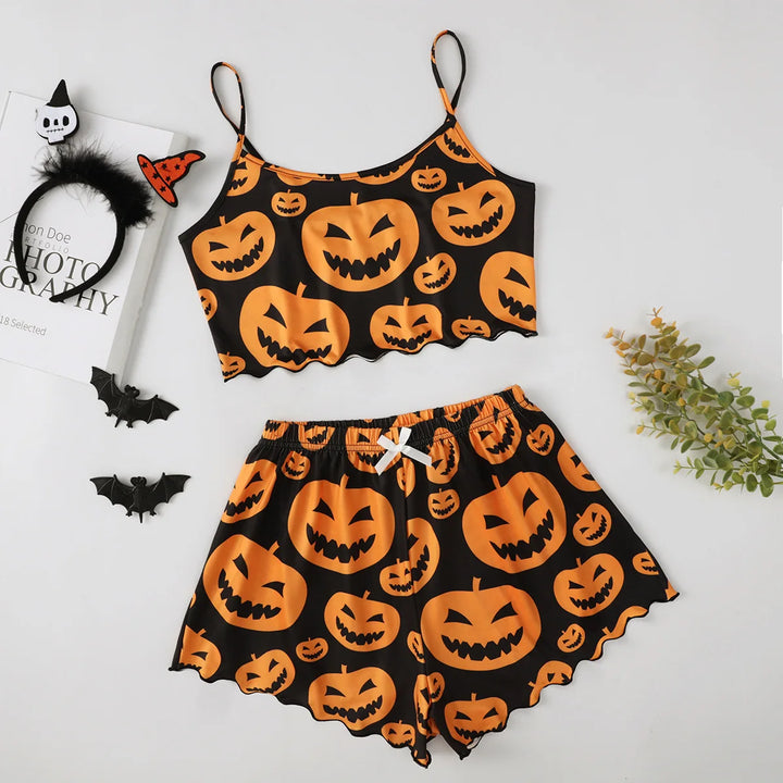 Pyjama imprimé Halloween – Des vêtements de nuit douillets et festifs pour la saison des fantômes