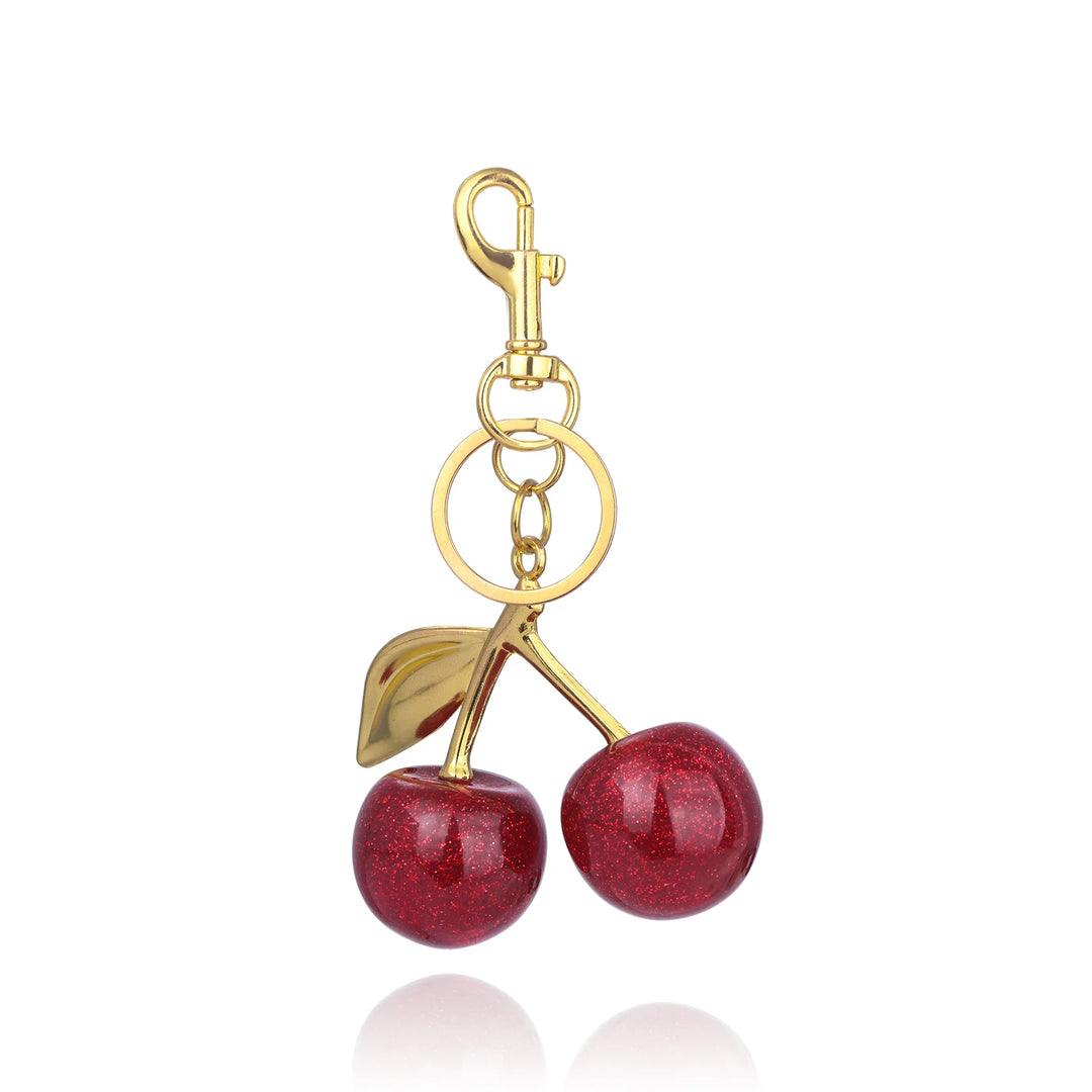 Bijou de sac rouge cerise – Accessoire mignon et ludique pour sacs et clés