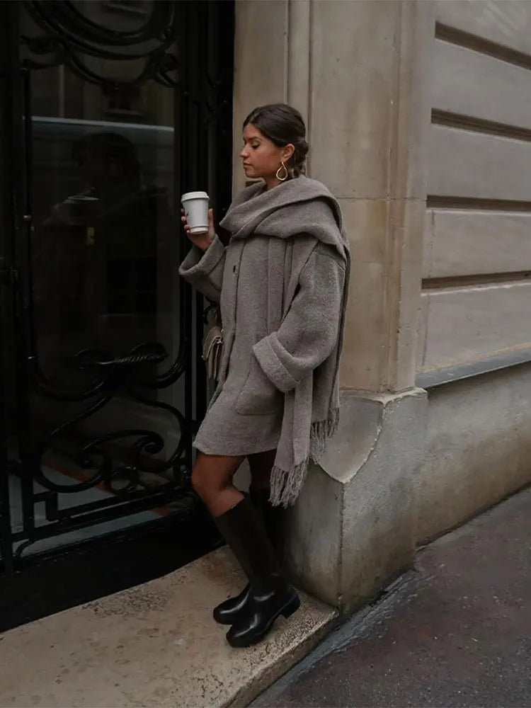 Manteau en laine chic pour femme – Chaud et élégant