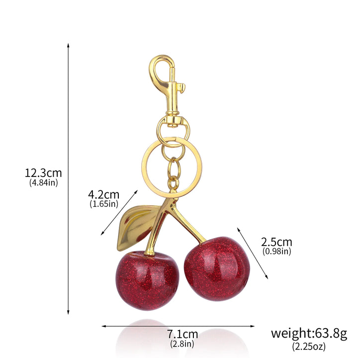 Bijou de sac rouge cerise – Accessoire mignon et ludique pour sacs et clés