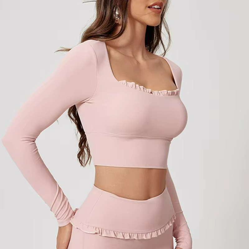 Liora Ensemble Pilates à Ruches Raffiné pour Contrôle Féminin