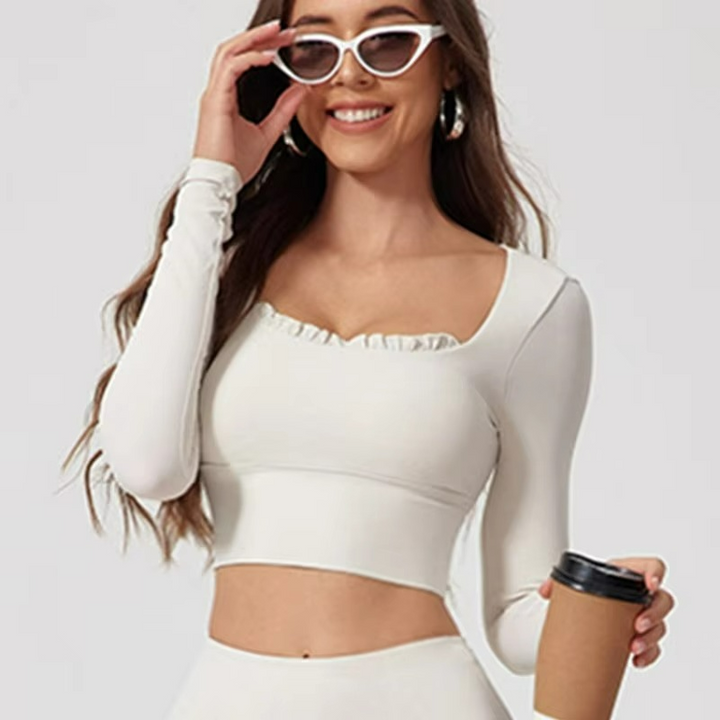 Liora Ensemble Pilates à Ruches Raffiné pour Contrôle Féminin