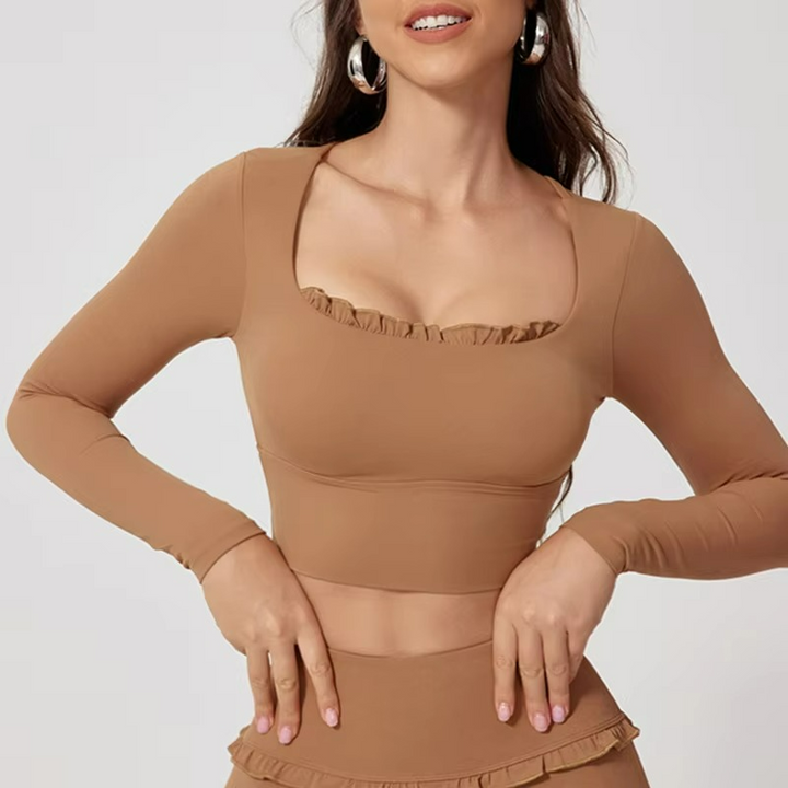 Liora Ensemble Pilates à Ruches Raffiné pour Contrôle Féminin