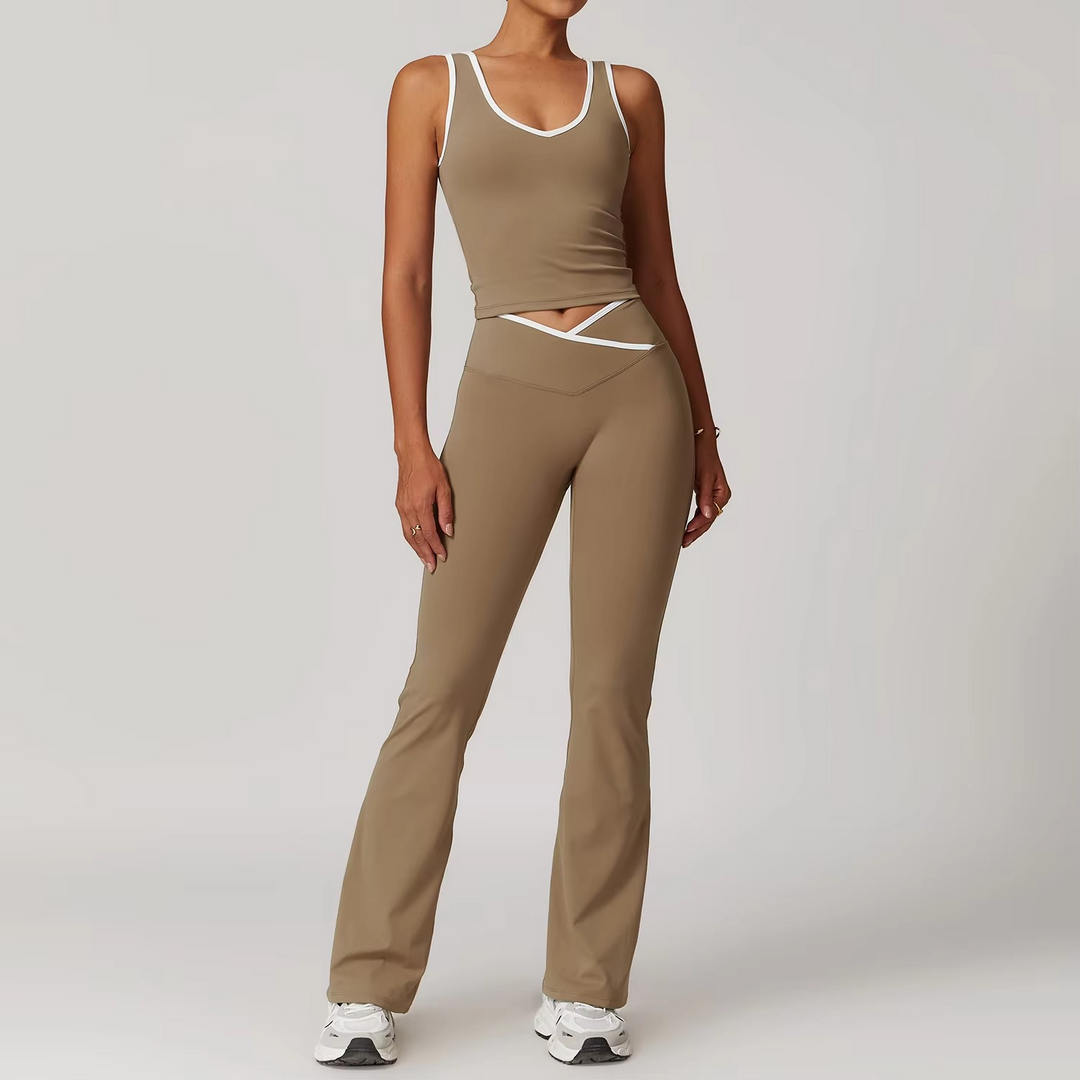 Liora Ensemble Pilates Confortable à Soutien et Leggings