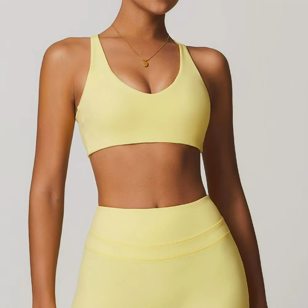 Solène Top de Pilates Luxe Dos Nageur Croisé – Confort Respirant et Soutien Élégant pour Femme