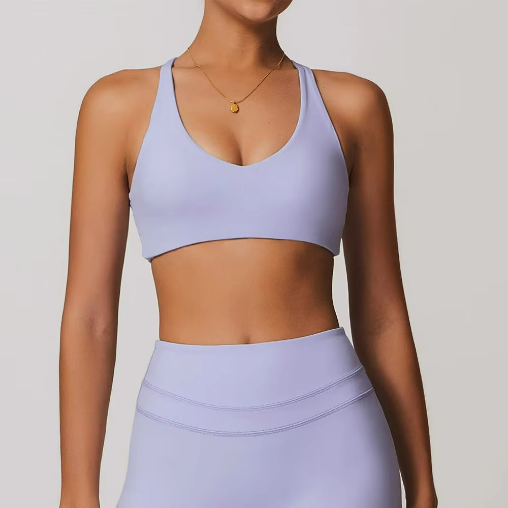 Solène Top de Pilates Luxe Dos Nageur Croisé – Confort Respirant et Soutien Élégant pour Femme