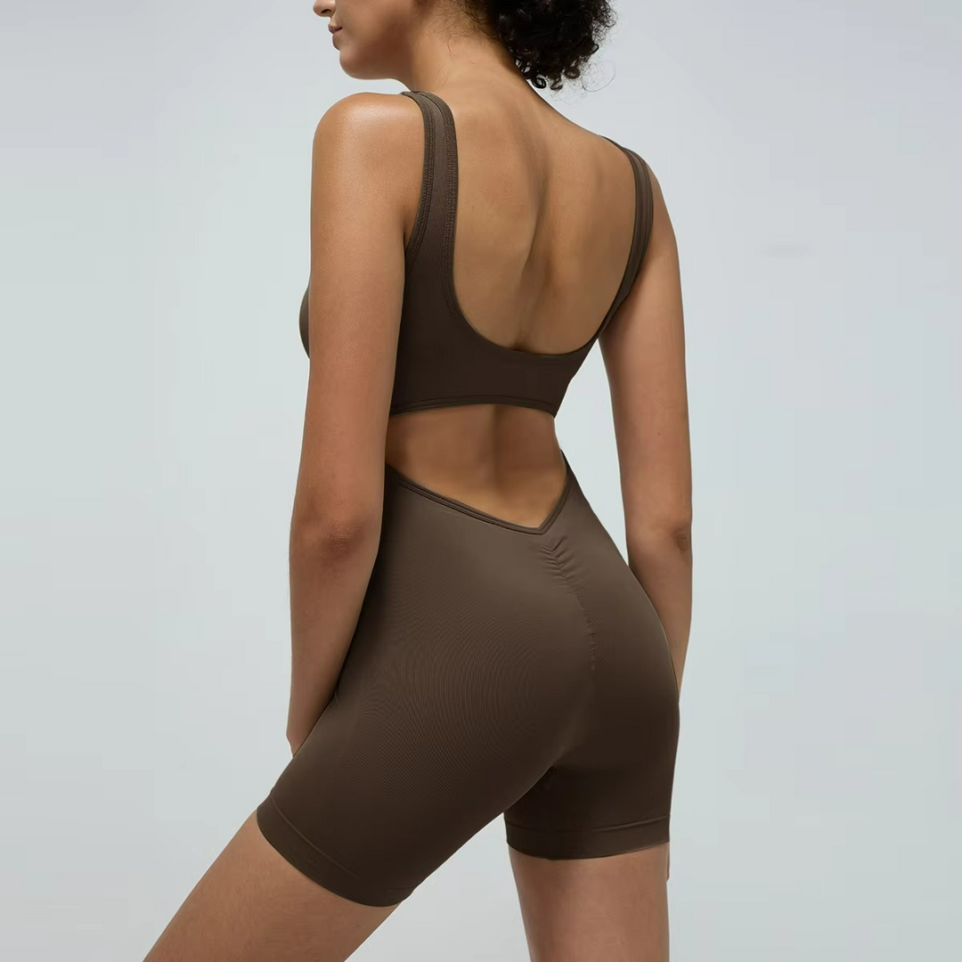 Solange Combinaison Pilates Élégante Dos Nu Rembourrée Tissu Respirant Confort Optimal