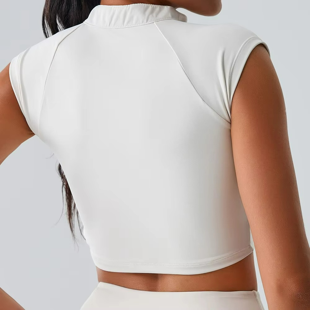 Mezari Top Pilates à Manches Courtes – Confort Respirant & Élégance