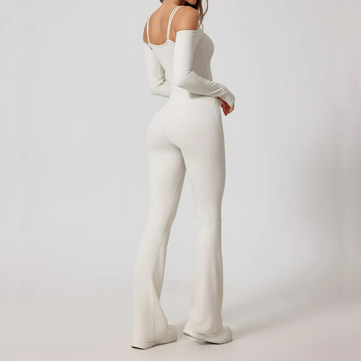 Élise Combinaison Pilates Élégante – Tissu Extensible Respirant Coupe Large pour Femme