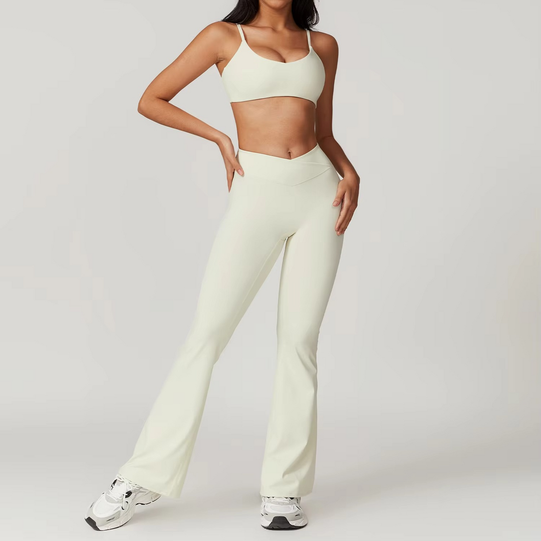 Ensemble Pilates Femme Liana – Top Crop et Leggings Respirants